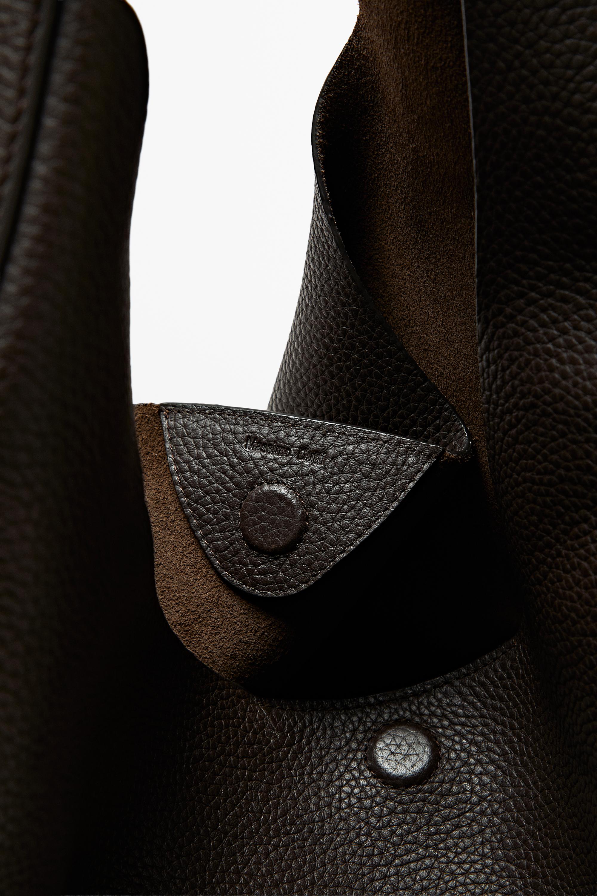Sac porté épaule en cuir nappa